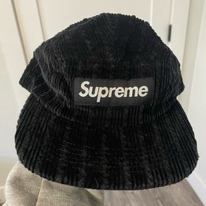 black corduroy supreme hat